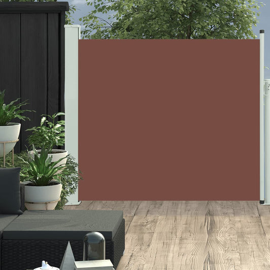 vidaXL Patio Retractable Side Awning 100x300 cm Brown