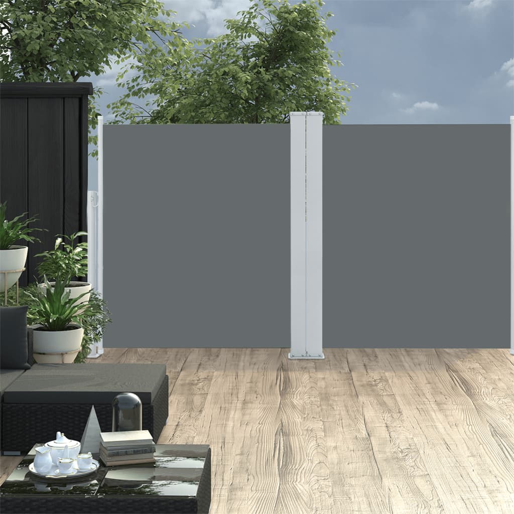 vidaXL Retractable Side Awning Anthracite 140x600 cm