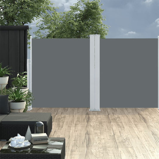 vidaXL Retractable Side Awning Anthracite 140x600 cm
