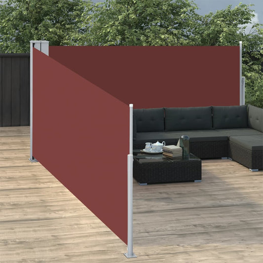 vidaXL Retractable Side Awning Brown 100x1000 cm