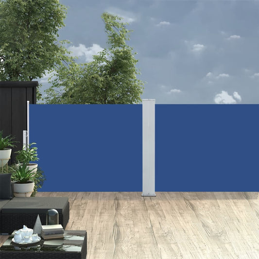 vidaXL Retractable Side Awning Blue 120x1000 cm