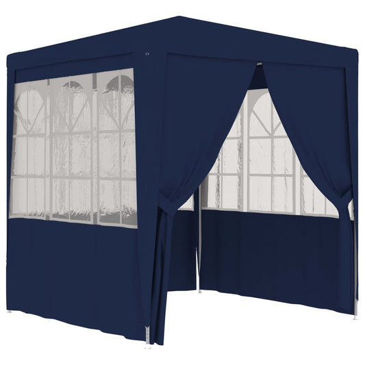 vidaXL Professional Party Tent with Side Walls 2x2 m Blue 90 g/må_