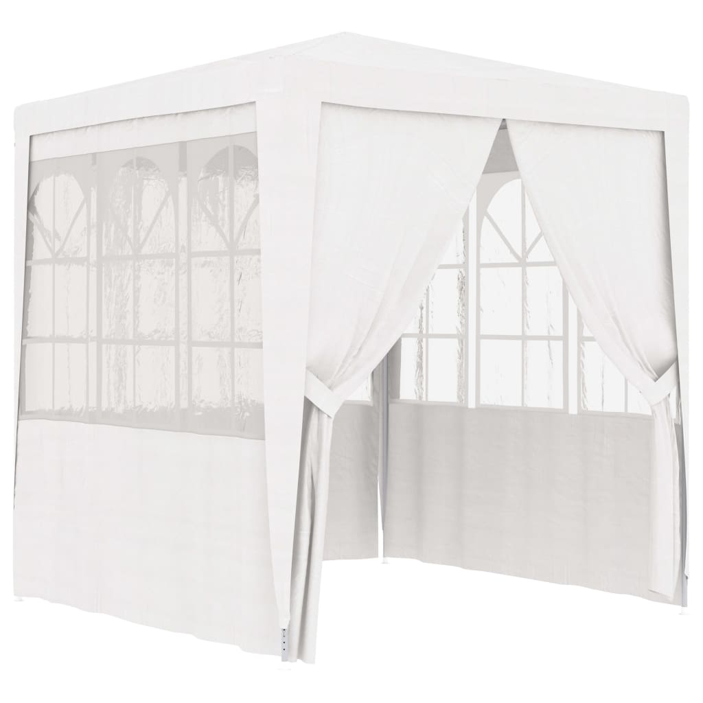 vidaXL Professional Party Tent with Side Walls 2.5x2.5 m White 90 g/må_