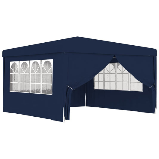 vidaXL Professional Party Tent with Side Walls 4x4 m Blue 90 g/m?