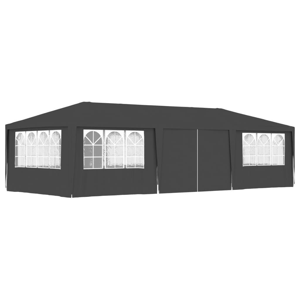 vidaXL Professional Party Tent with Side Walls 4x9 m Anthracite 90 g/m?