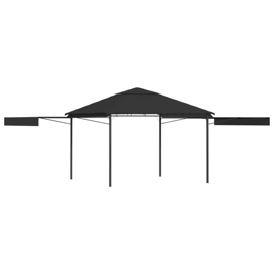 vidaXL Gazebo with Double Extending Roofs 3x3x2.75 m Anthracite 180g/må_