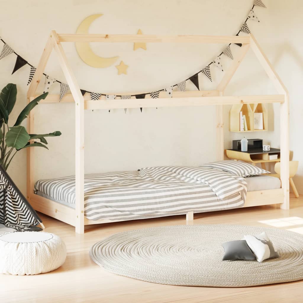 vidaXL Kids Bed Frame Solid Pine Wood 70x140 cm