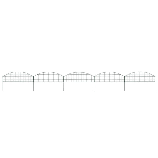 vidaXL Arched Garden Fence Set 77.3x26 cm Green