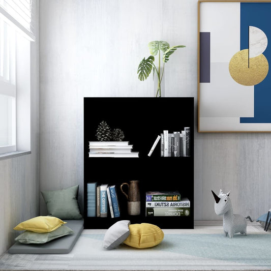 vidaXL Bookshelf Black 60x24x74.5 cm Engineered Wood