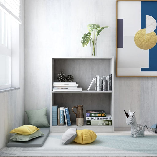 vidaXL Bookshelf Concrete Grey 60x24x74.5 cm Engineered Wood