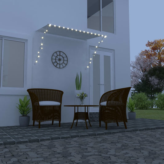 vidaXL Retractable Awning with LED 200x150 cm Cream