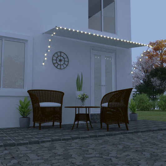 vidaXL Retractable Awning with LED 400x150 cm Cream