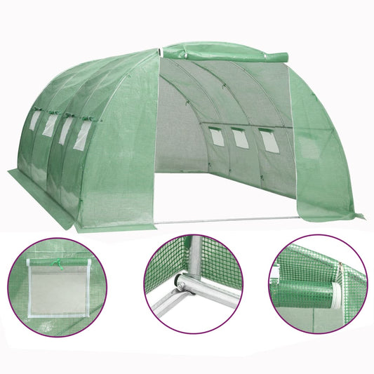 vidaXL Greenhouse 16 må_ 4x4x2 m