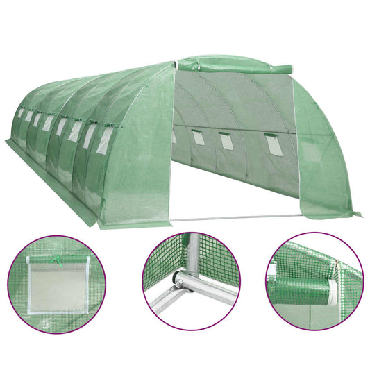 vidaXL Greenhouse 32 må_ 8x4x2 m