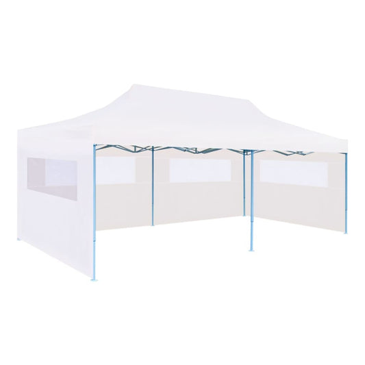 vidaXL Folding Pop-up Partytent with Sidewalls 3x6 m Steel White