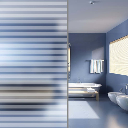 vidaXL Frosted Privacy Window Film Adhesive Stripes 0.9x50 m