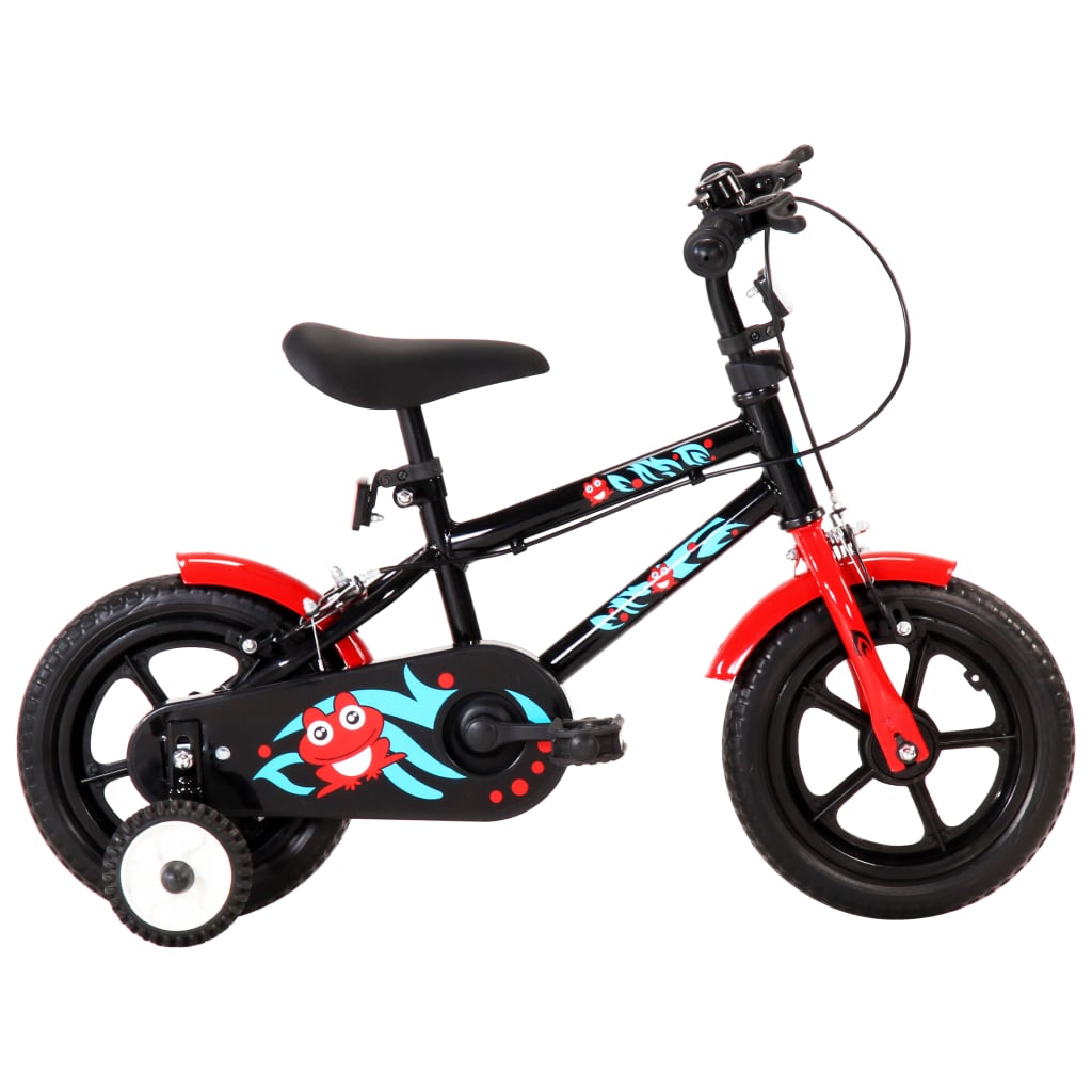 vidaXL Kids Bike 12 inch Black and Red