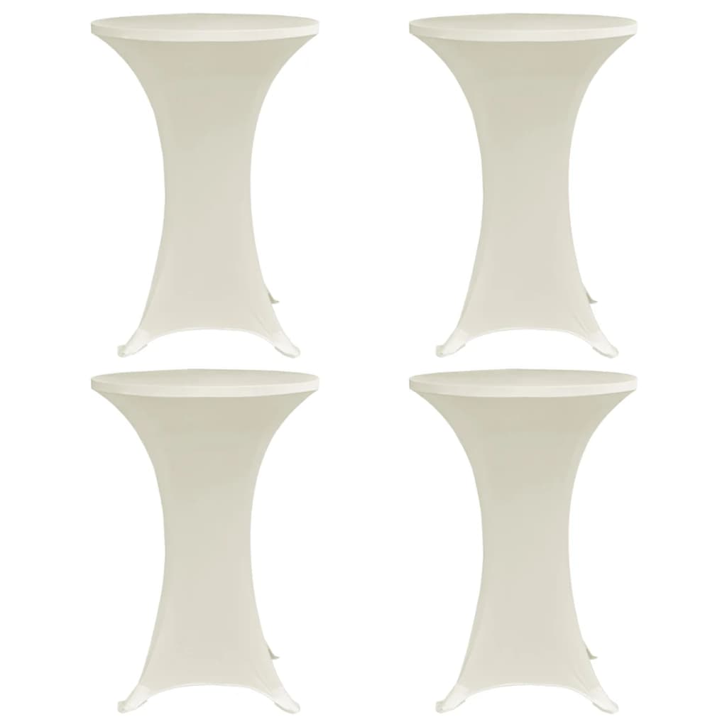 vidaXL Standing Table Cover Ì÷70 cm Cream Stretch 4 pcs