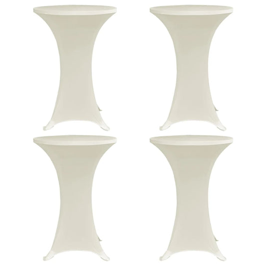 vidaXL Standing Table Cover Ì÷70 cm Cream Stretch 4 pcs