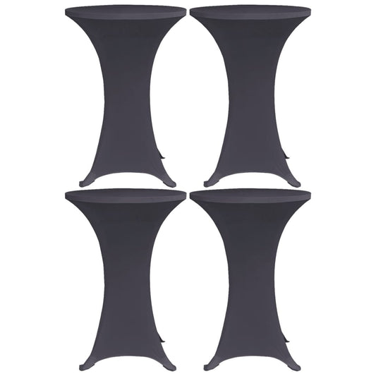 vidaXL Stretch Table Cover 4 pcs 80 cm Anthracite