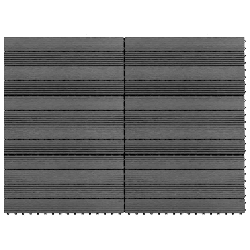 vidaXL WPC Tiles 60x30 cm 6 pcs 1må_ Grey
