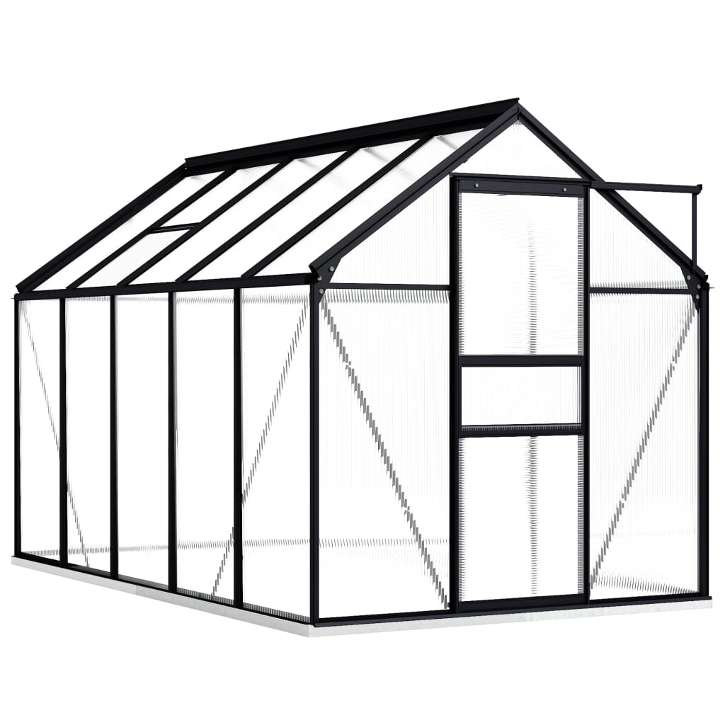 vidaXL Greenhouse with Base Frame Anthracite Aluminium 5.89 må_
