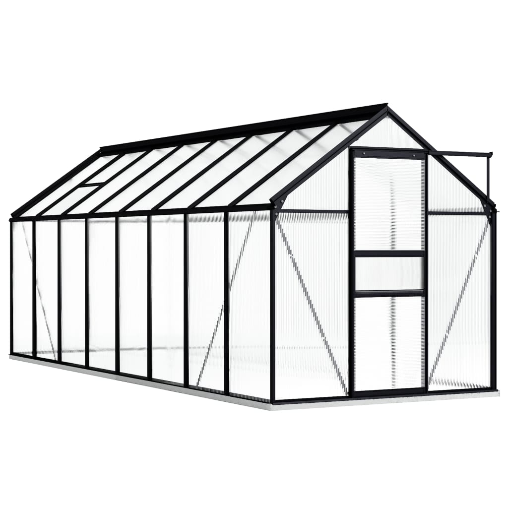 vidaXL Greenhouse with Base Frame Anthracite Aluminium 9.31 må_