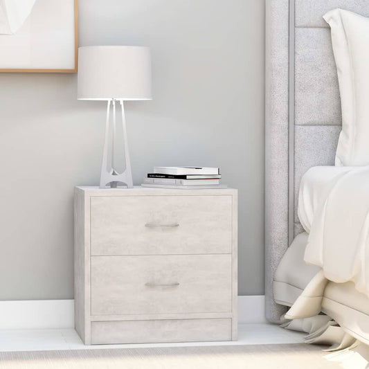 vidaXL Bedside Cabinets 2 pcs Concrete Grey 40x30x40 cm Engineered Wood