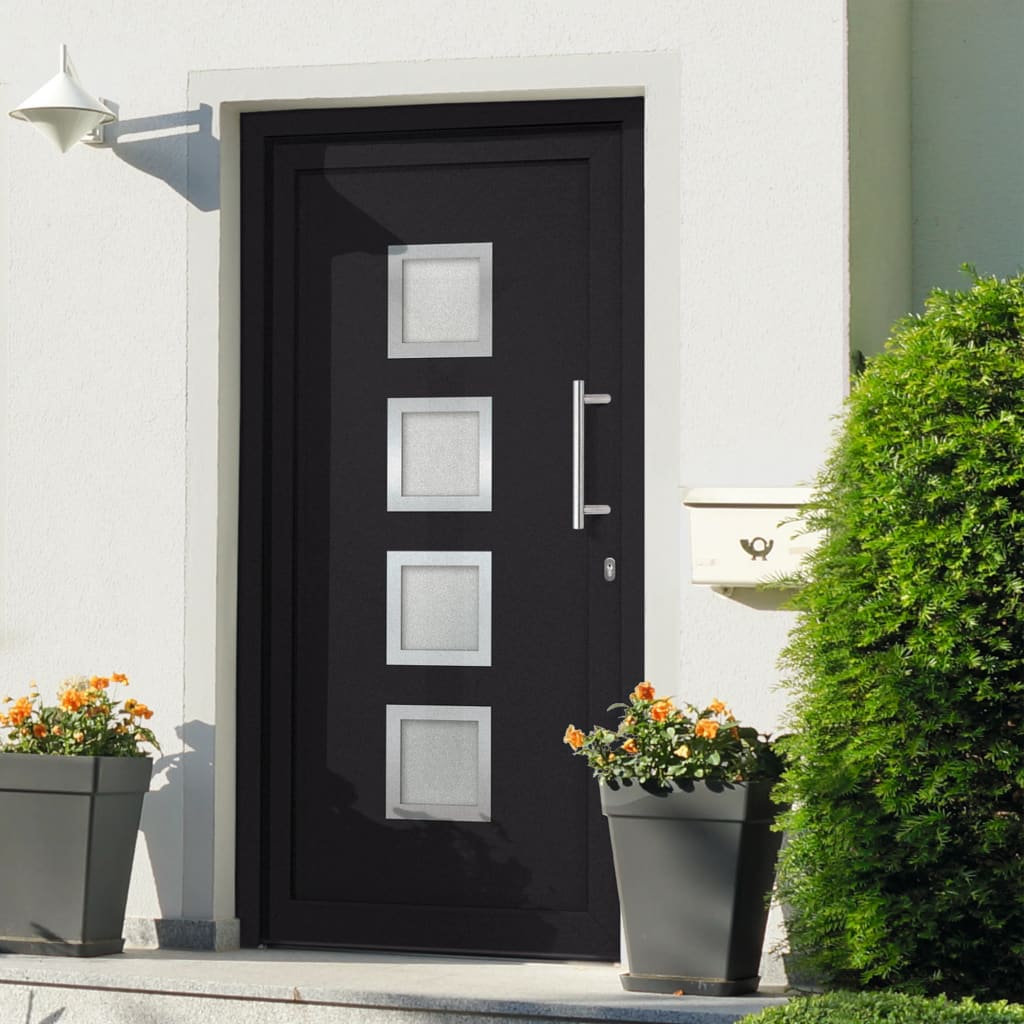 vidaXL Front Door Anthracite 108x208 cm