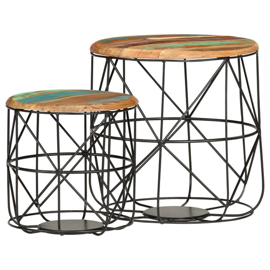 vidaXL Coffee Tables 2 pcs Solid Reclaimed Wood
