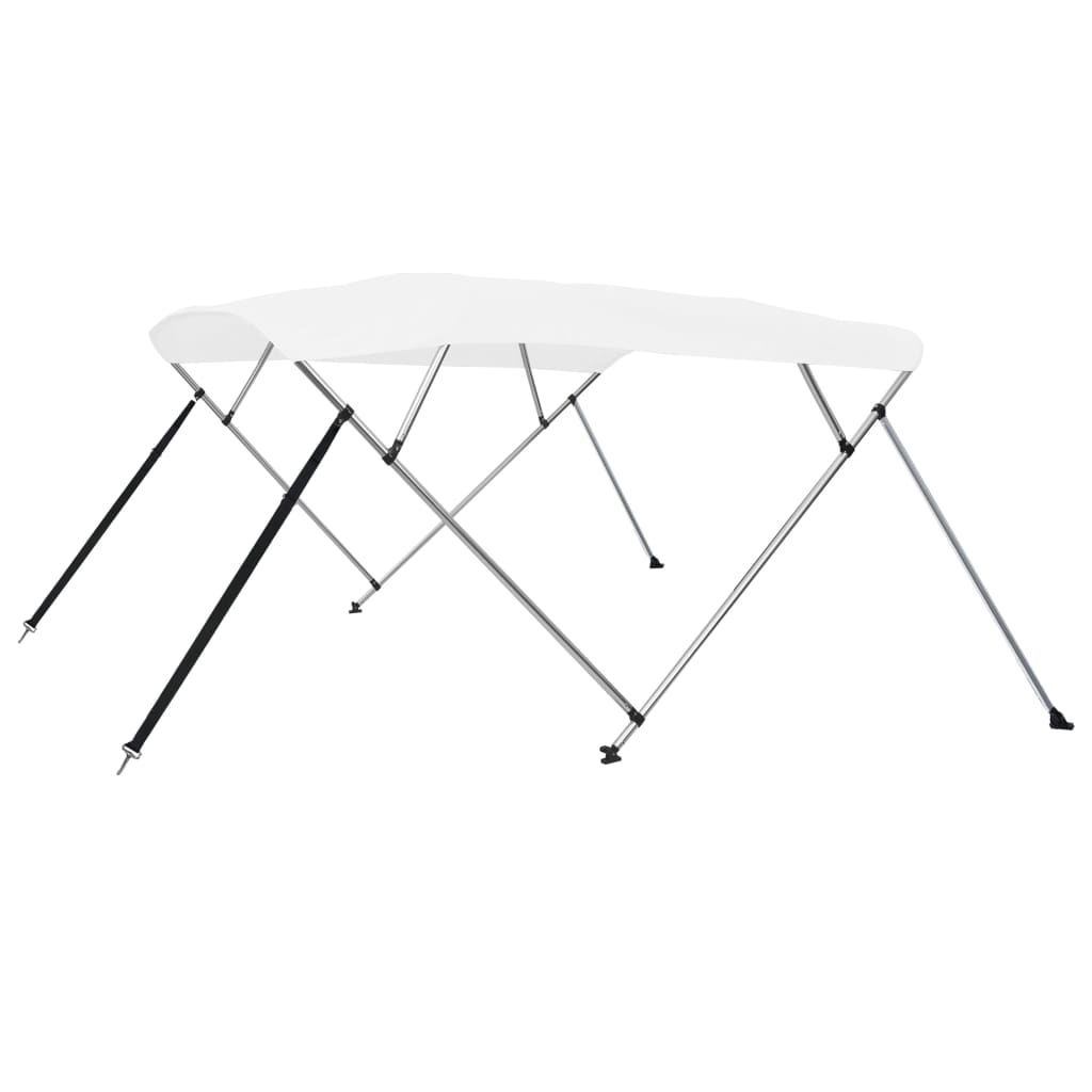 vidaXL 4 Bow Bimini Top White 243x180x137 cm