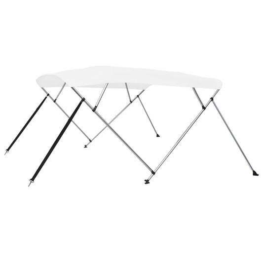 vidaXL 4 Bow Bimini Top White 243x196x137 cm