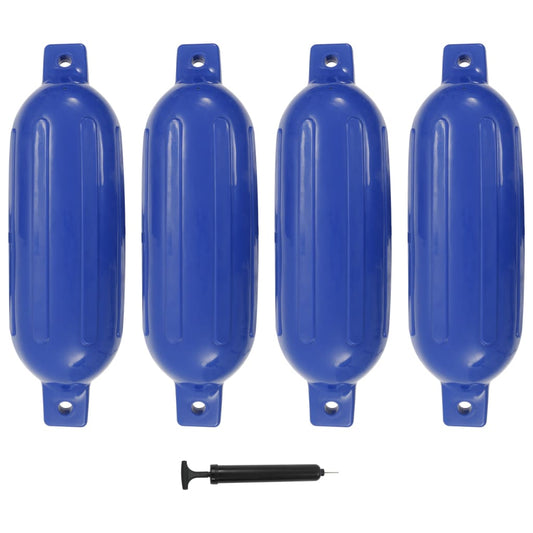 vidaXL Boat Fender 4 pcs Blue 58.5x16.5 cm PVC