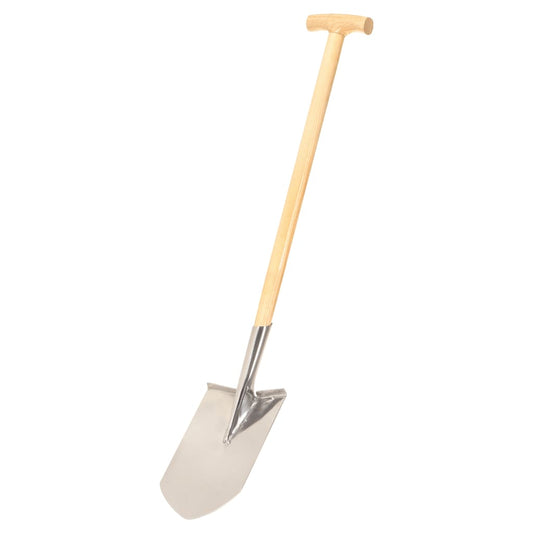 vidaXL Garden Point Shovel T Grip Stainless Steel and Ashwood