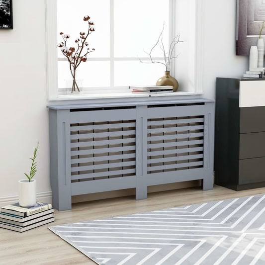 vidaXL Radiator Cover Anthracite 152x19x81 cm MDF