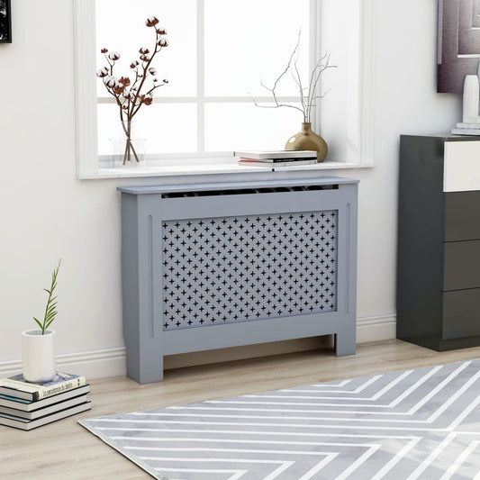vidaXL Radiator Cover Anthracite 112x19x81 cm MDF