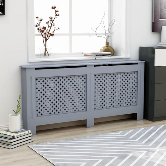 vidaXL Radiator Cover Anthracite 172x19x81 cm MDF
