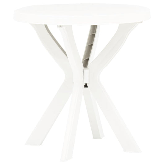 vidaXL Bistro Table White Ì÷70 cm Plastic