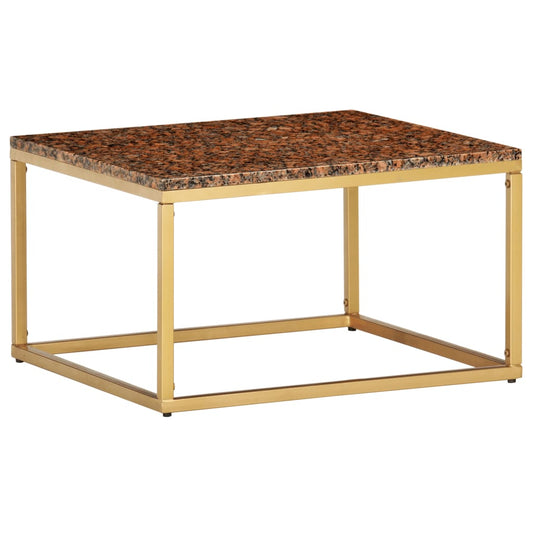 vidaXL Coffee Table Red 60x60x35 cm Real Stone with Marble Texture