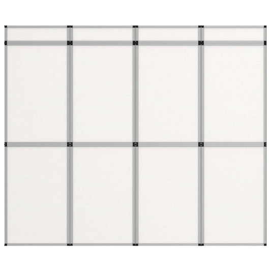 vidaXL 12-Panel Folding Exhibition Display Wall 242x200 cm White