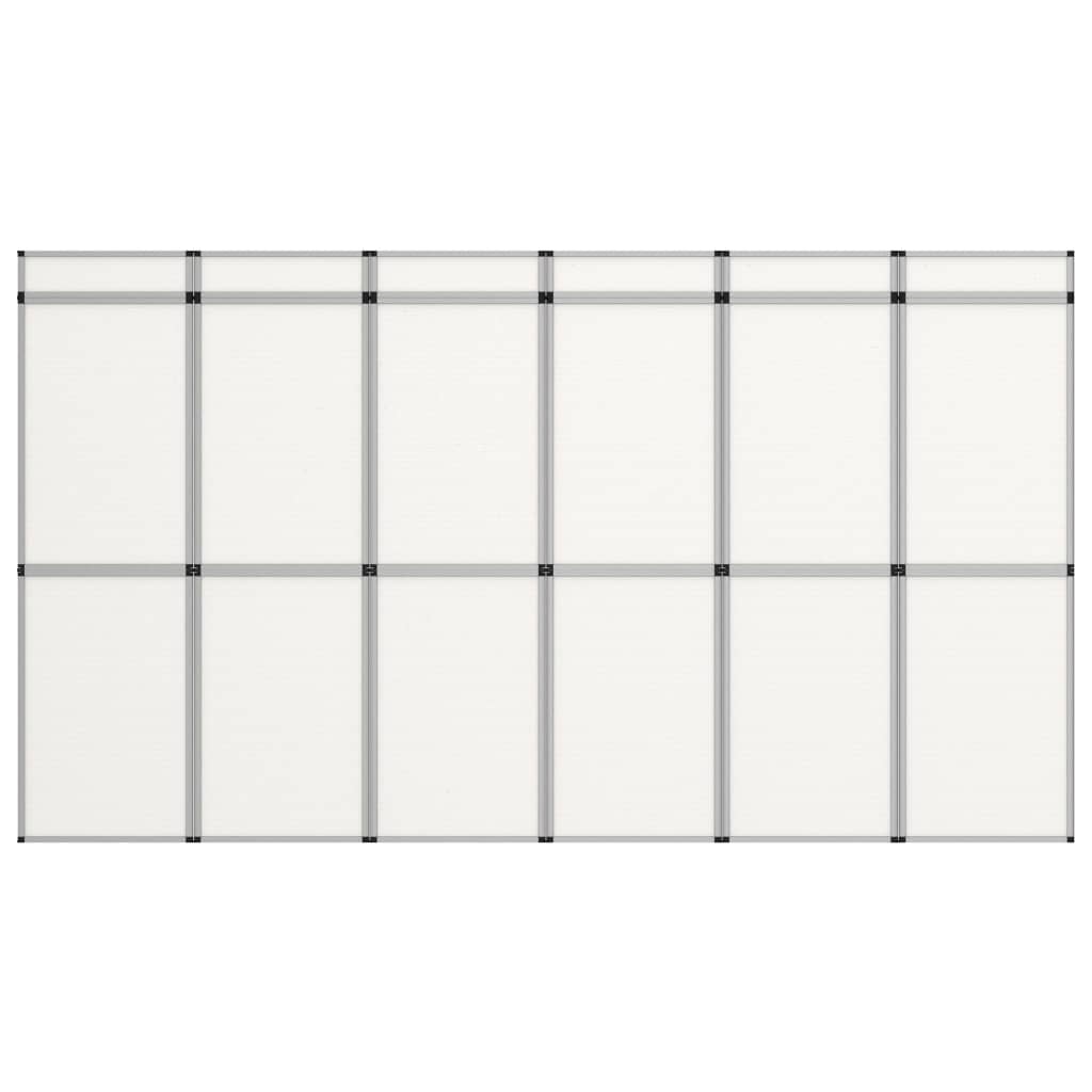 vidaXL 18-Panel Folding Exhibition Display Wall 362x200 cm White