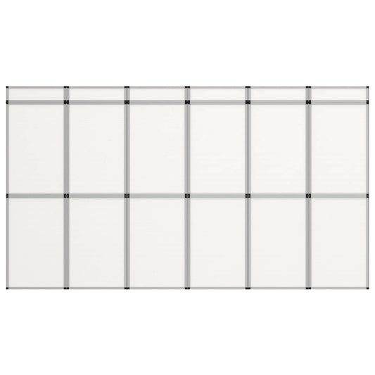vidaXL 18-Panel Folding Exhibition Display Wall 362x200 cm White