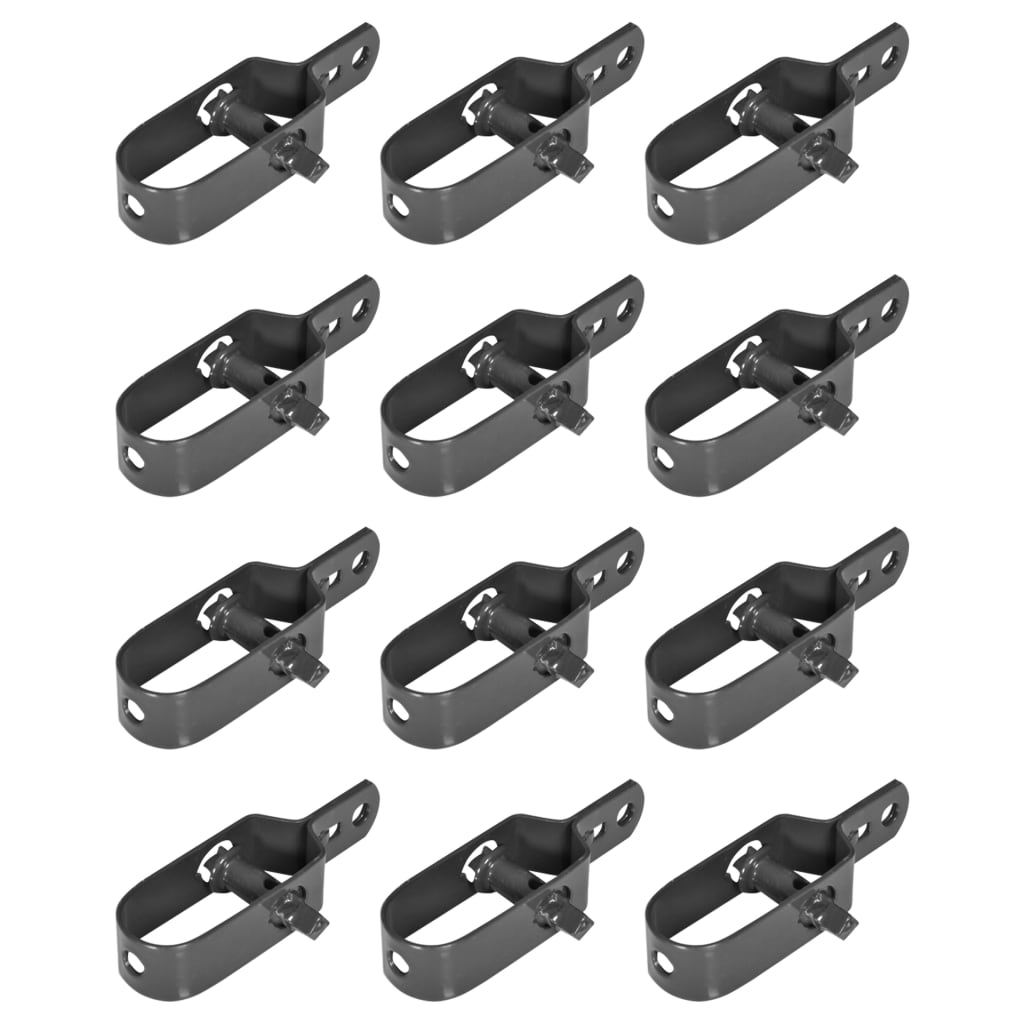 vidaXL Wire Tensioners for Chain-Link Fence 12 pcs 100 mm Grey