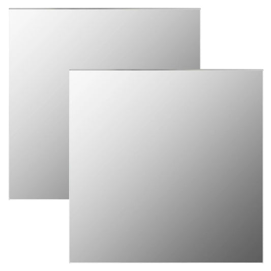vidaXL Wall Mirrors 2 pcs 40x40 cm Square Glass