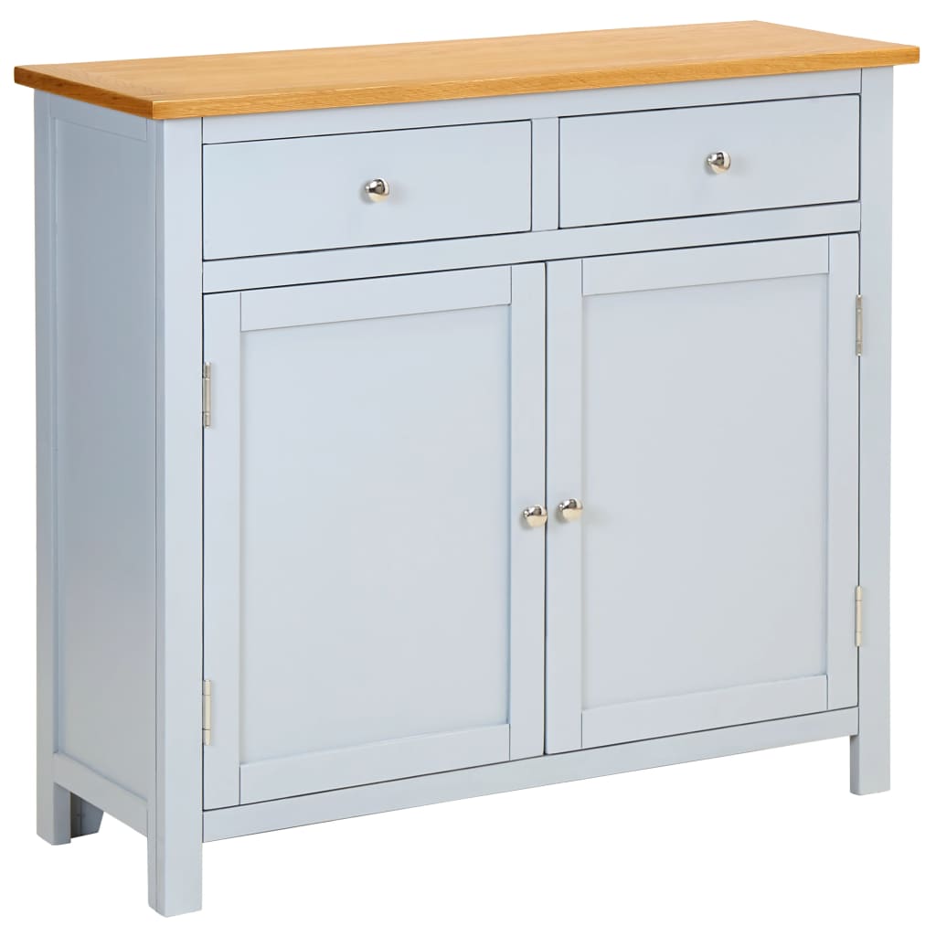 vidaXL Sideboard 90x33.5x83 cm Solid Oak Wood