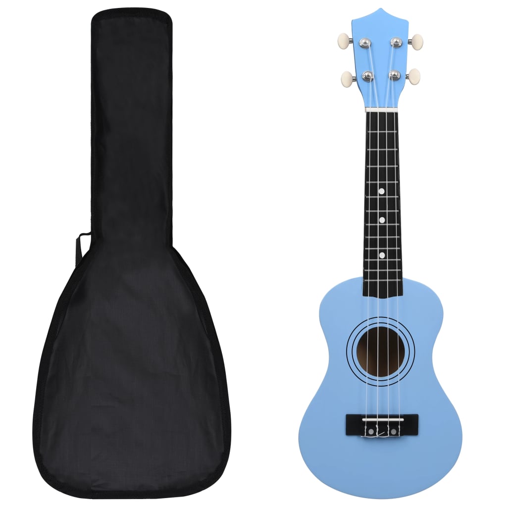 vidaXL Soprano Ukulele Set with Bag for Kids Baby Blue 21"