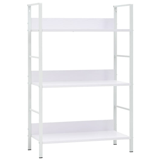 vidaXL 3-Layer Book Shelf White 60x27.6x90.5 cm Engineered Wood