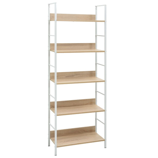 vidaXL 5-Layer Book Shelf Oak 60x27.6x158.5 cm Engineered Wood