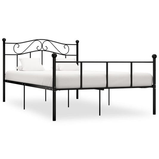 vidaXL Bed Frame Black Metal 120x200 cm