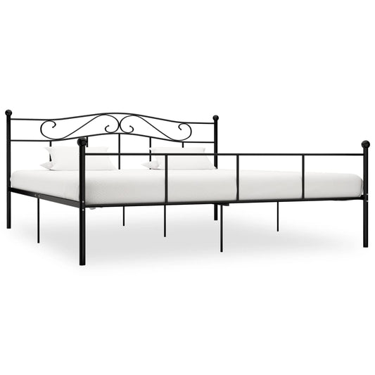 vidaXL Bed Frame Black Metal 200x200 cm